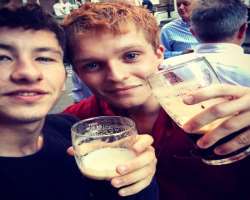 Tom Glynn-Carney consuming alcohol Tom Glynn-Carney consuming alcohol